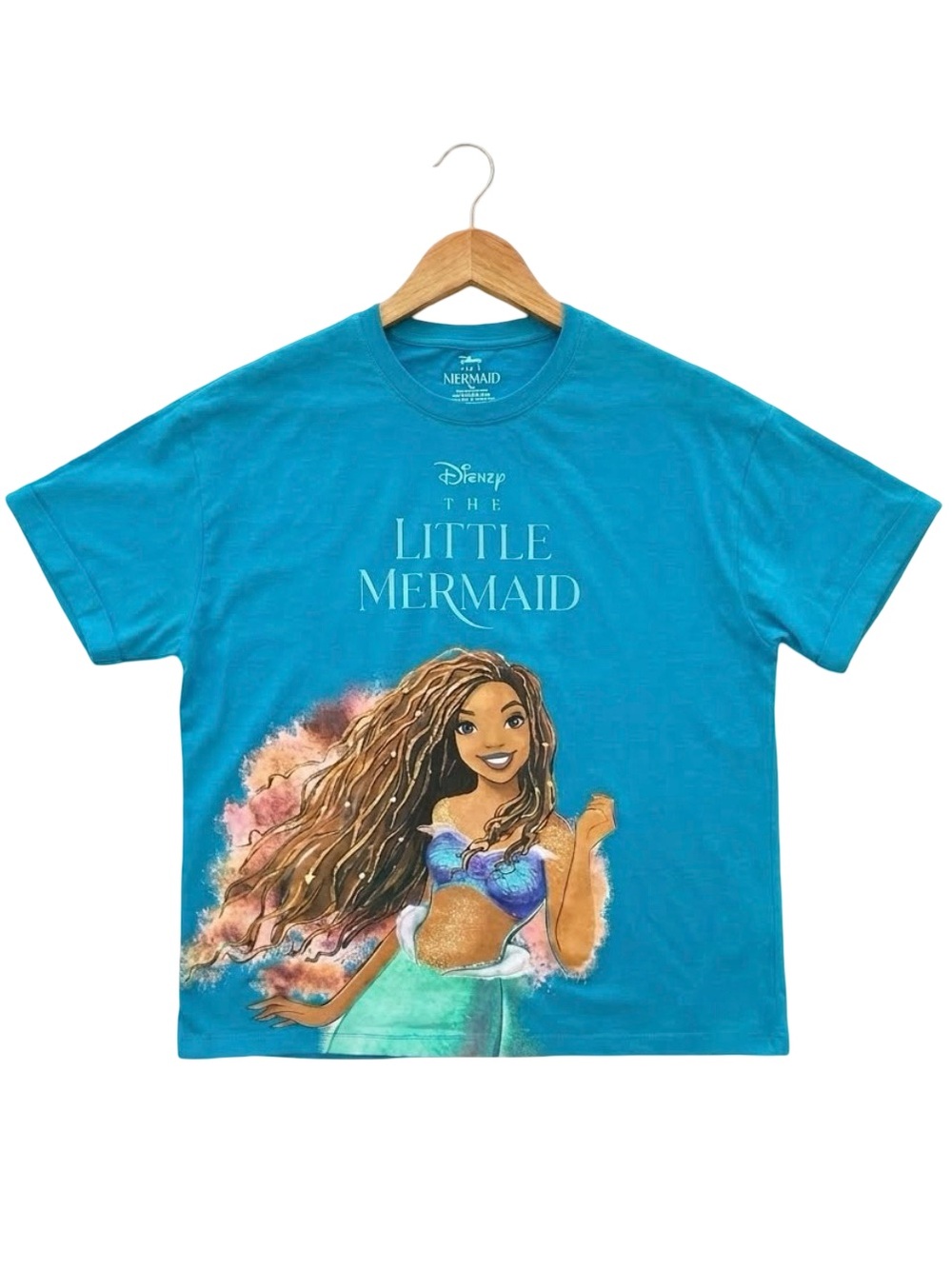 Disney The Little Mermaid Live Action Halle Bailey Ariel Graphic Blue T-Shirt S